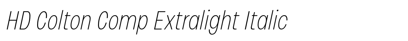 HD Colton Comp Extralight Italic